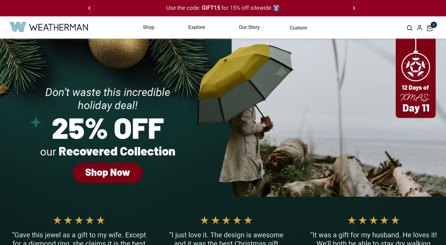 Weatherman Umbrella Website