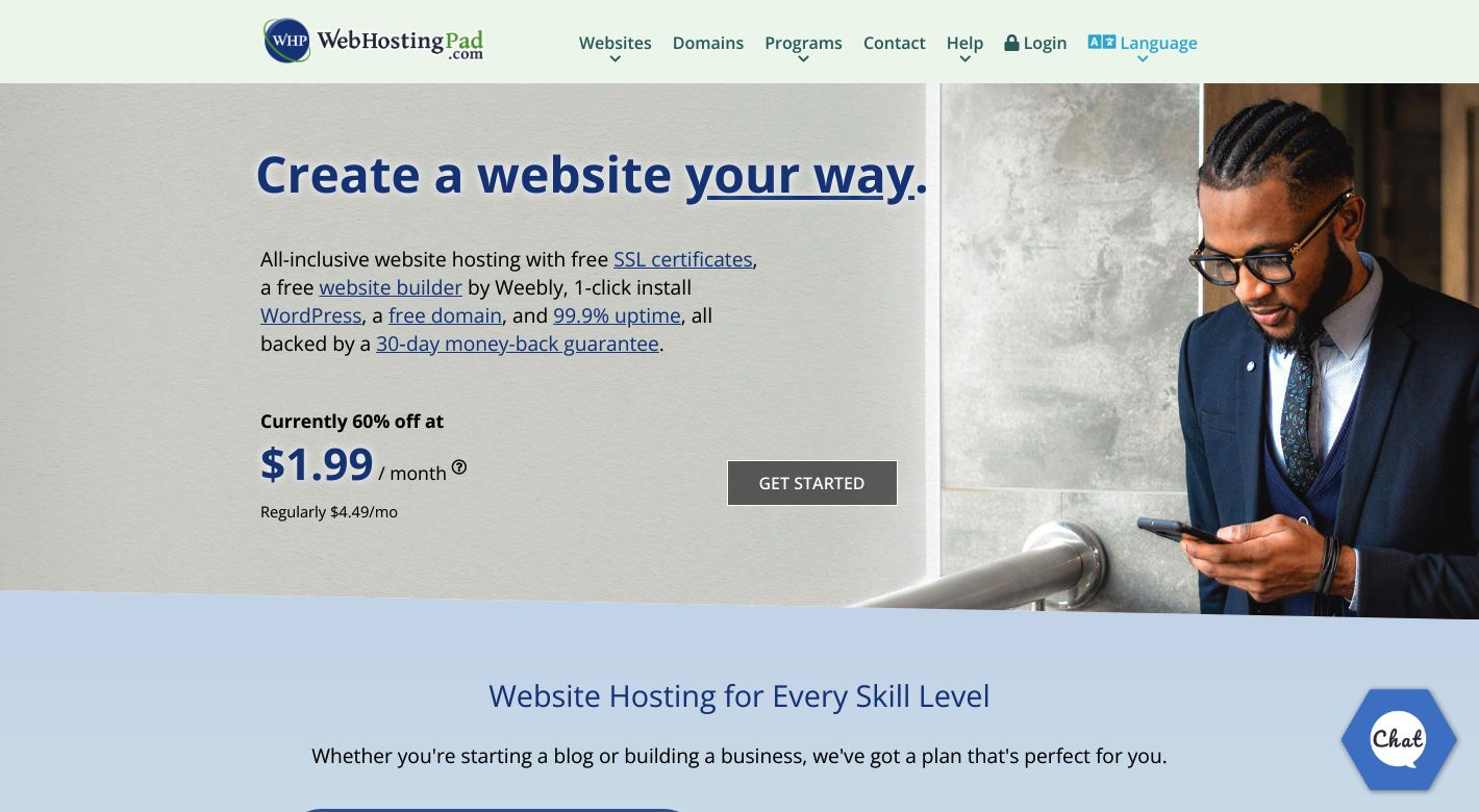 WebHostingPad Website