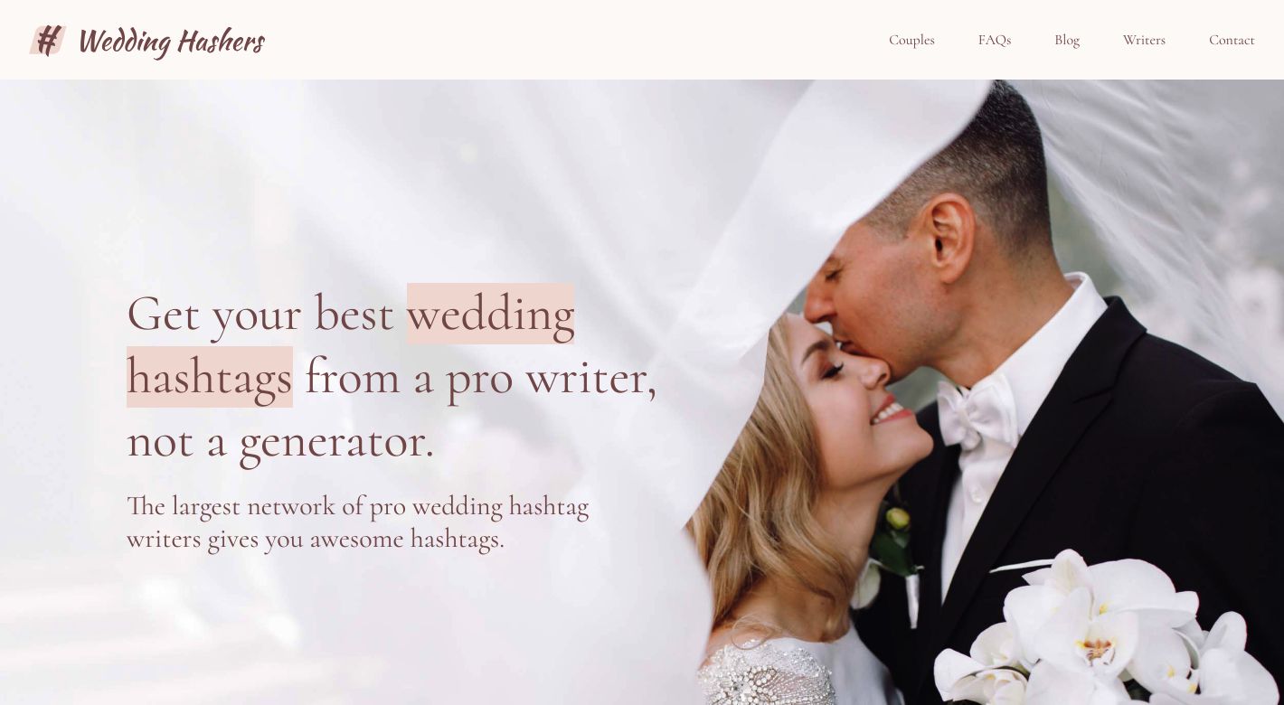 Wedding Hashers Website