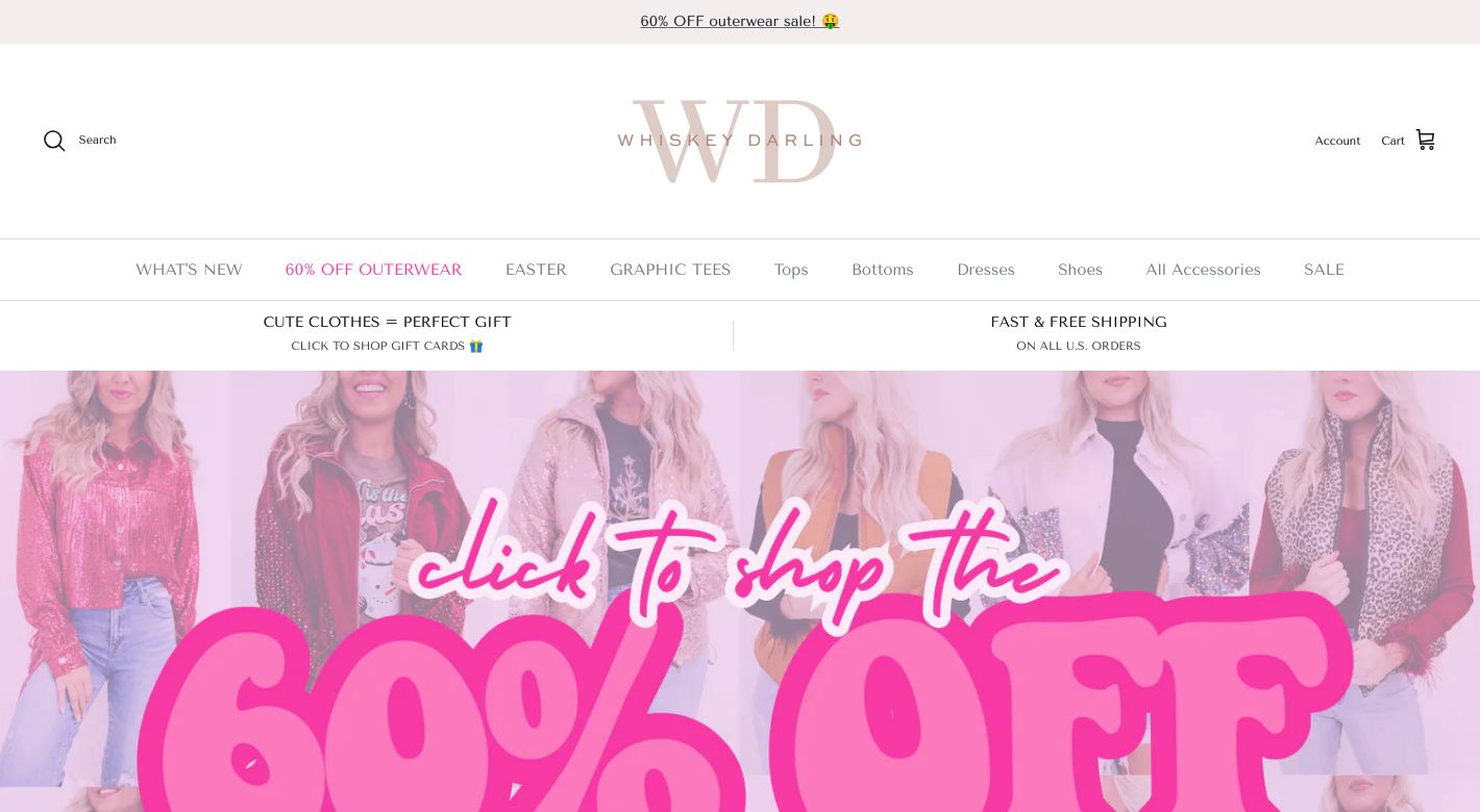 Whiskey Darling Boutique Website