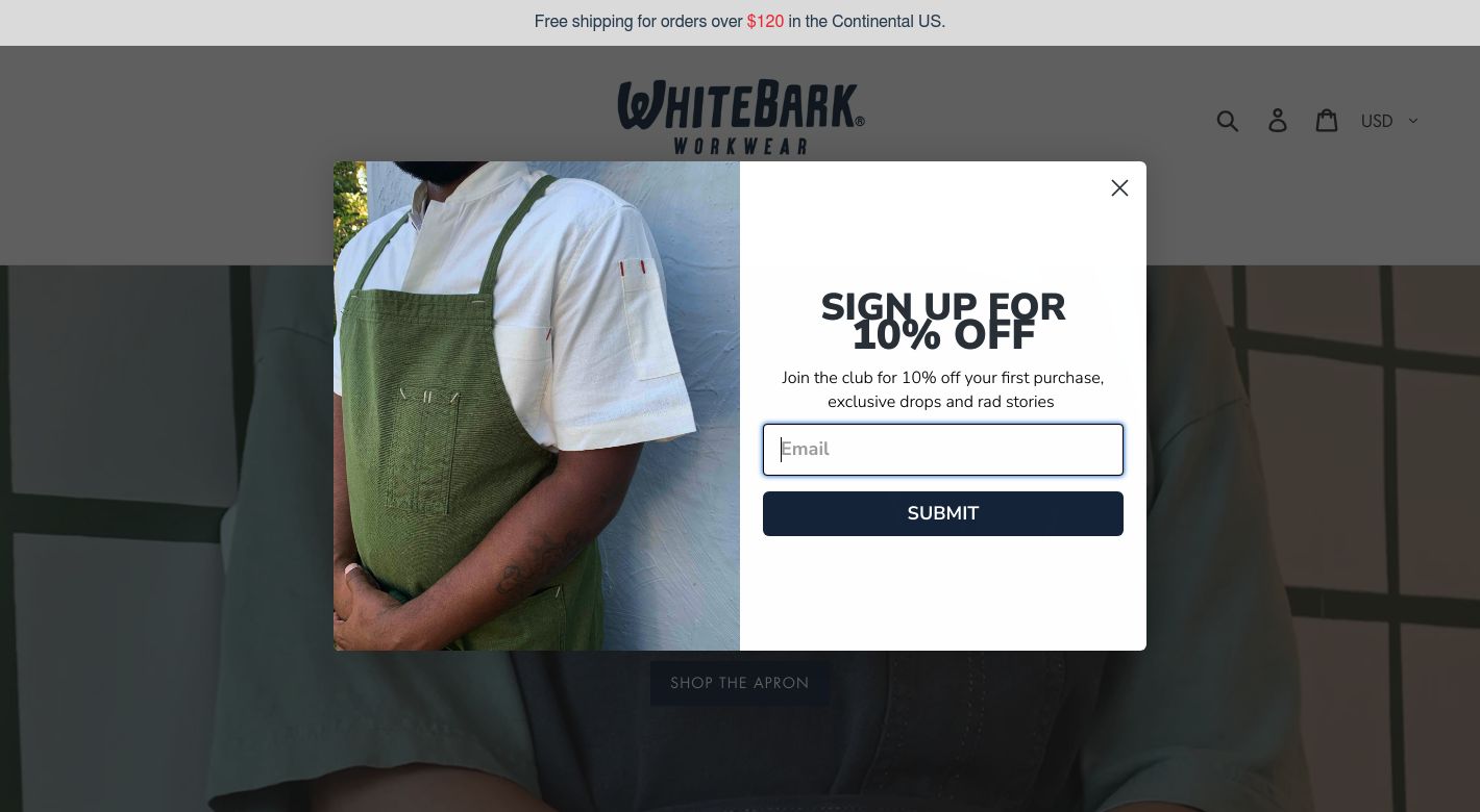 White Bark Workwear Website