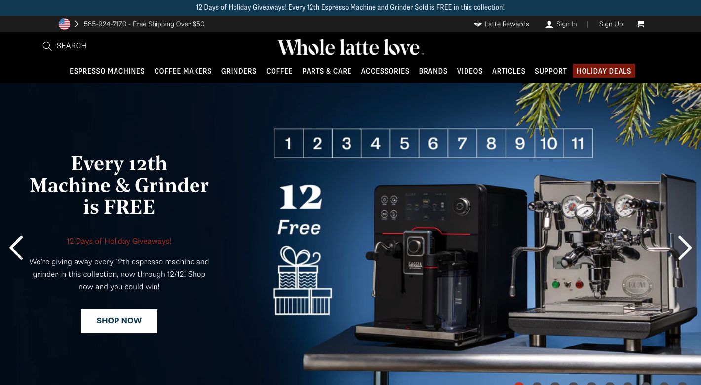 Whole Latte Love Website