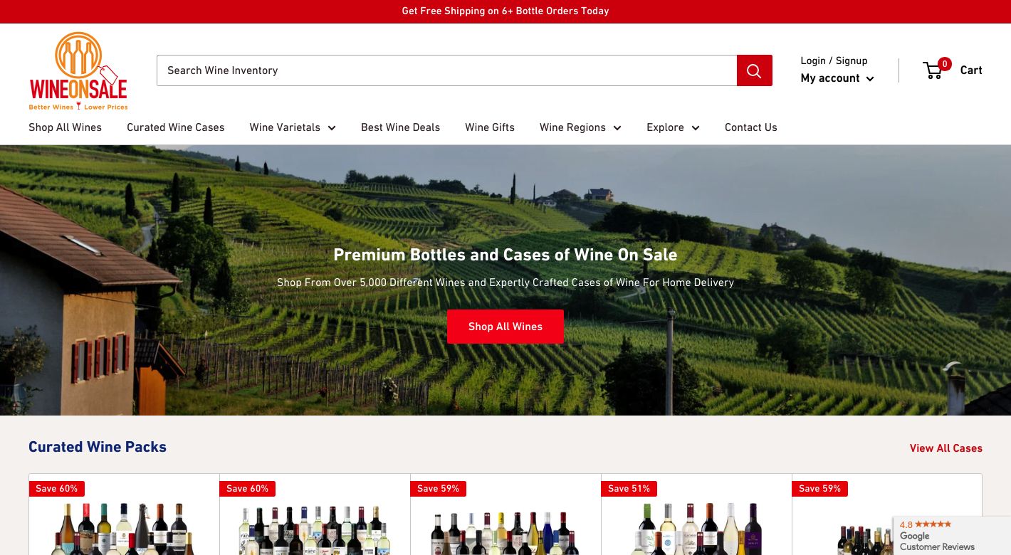 Wine On Sale Website