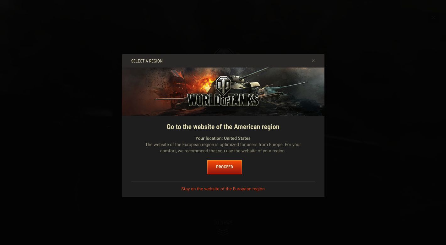 World of Tanks Website