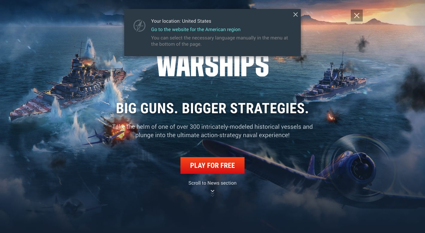 World of Warships Website