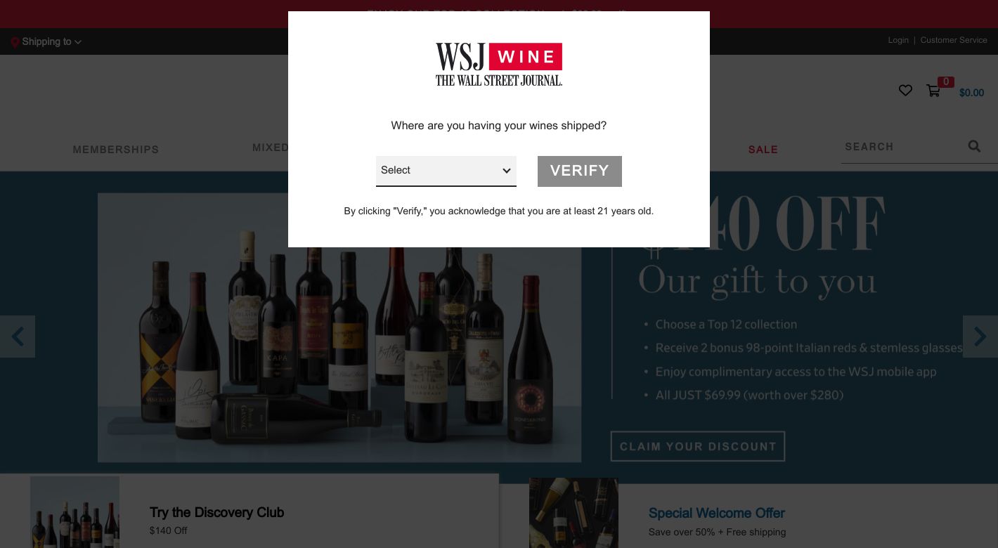 WSJwine Website