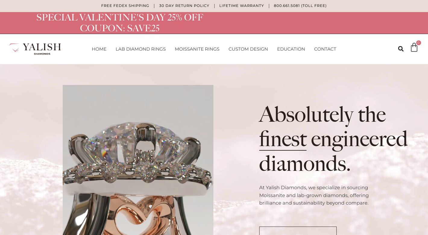 Yalish Diamonds Website