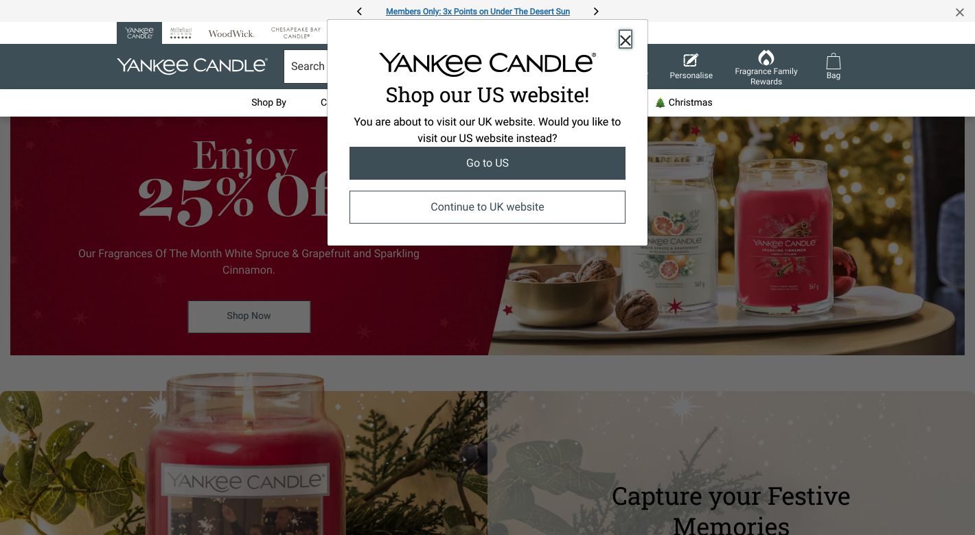 Yankee Candle Website