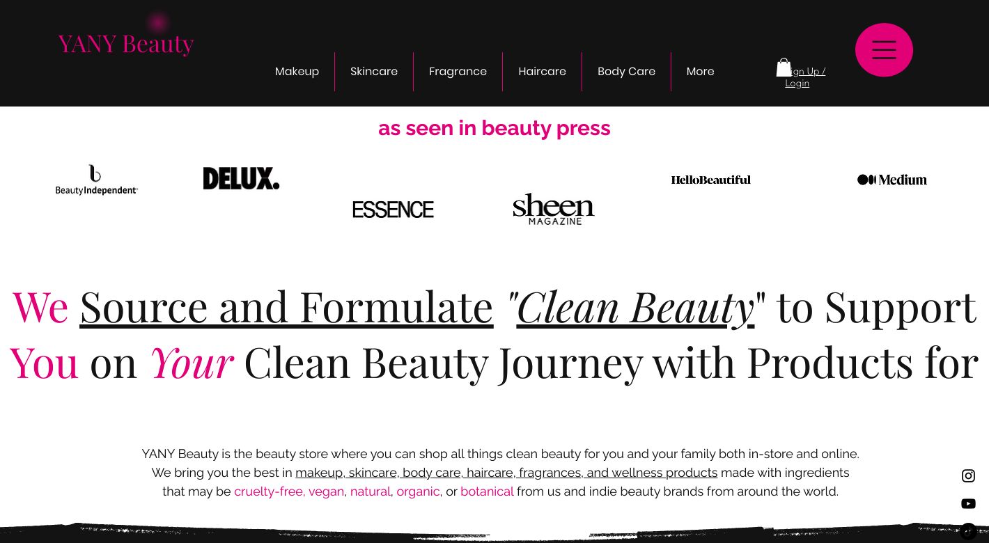 YANY Beauty Website