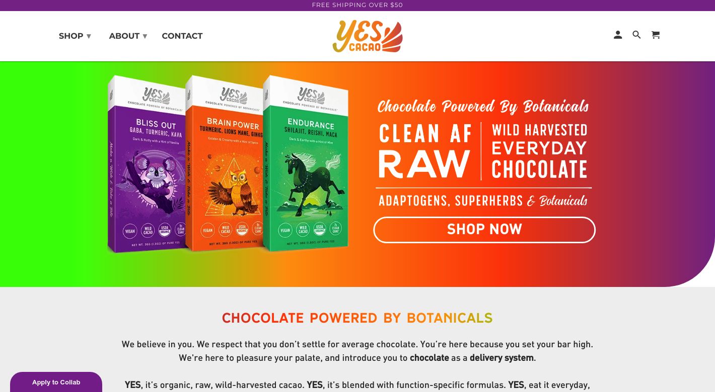 YES Cacao Website