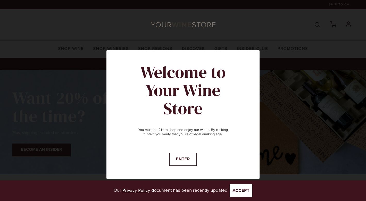 Your WineStore Website