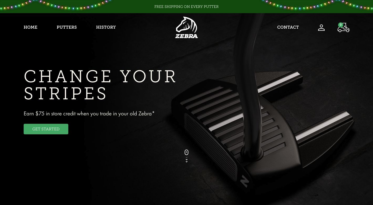 Zebra Golf Website