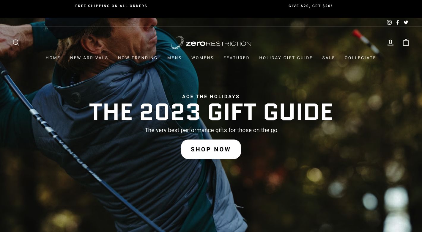 Zerorestriction.com Website