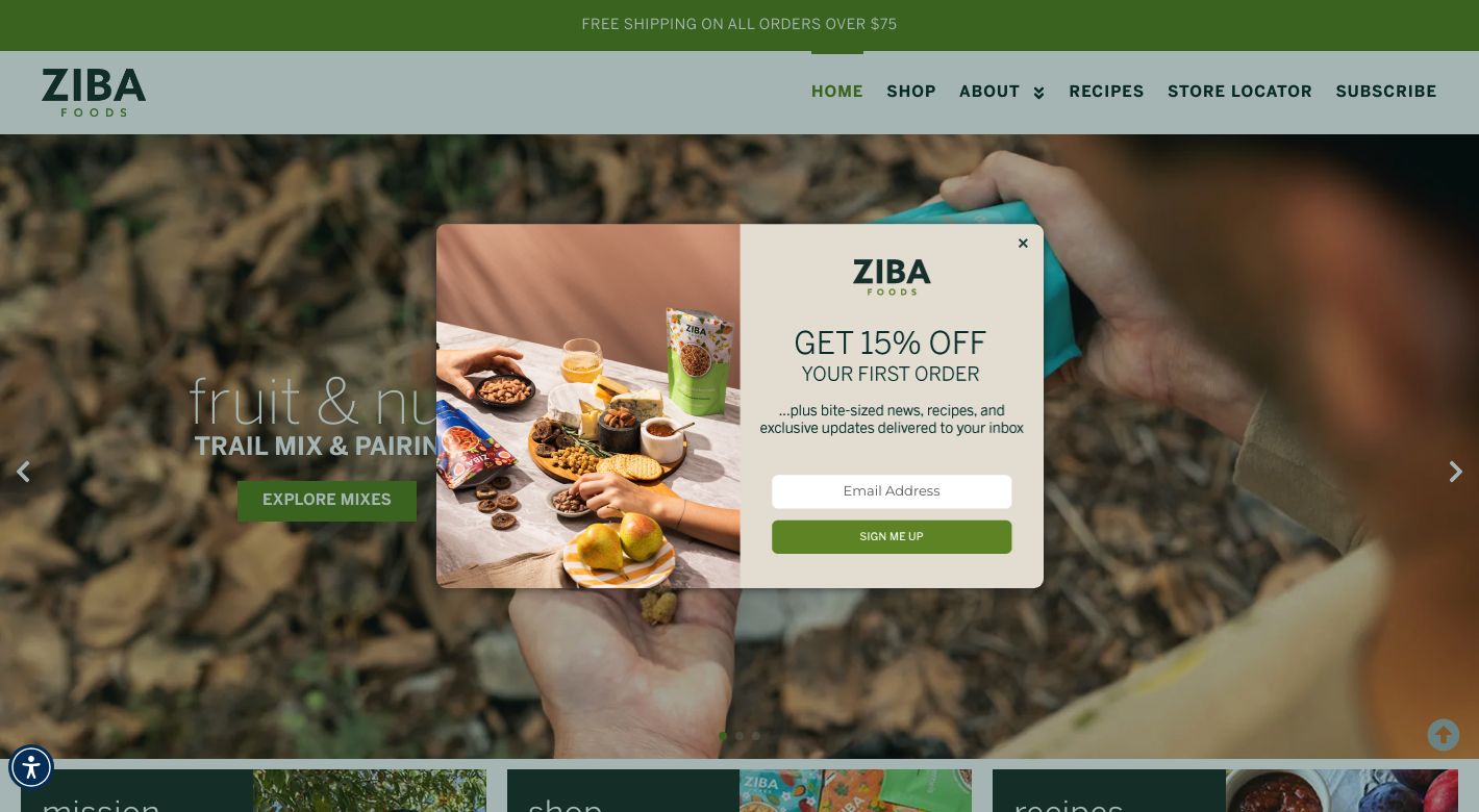 Ziba Foods Website