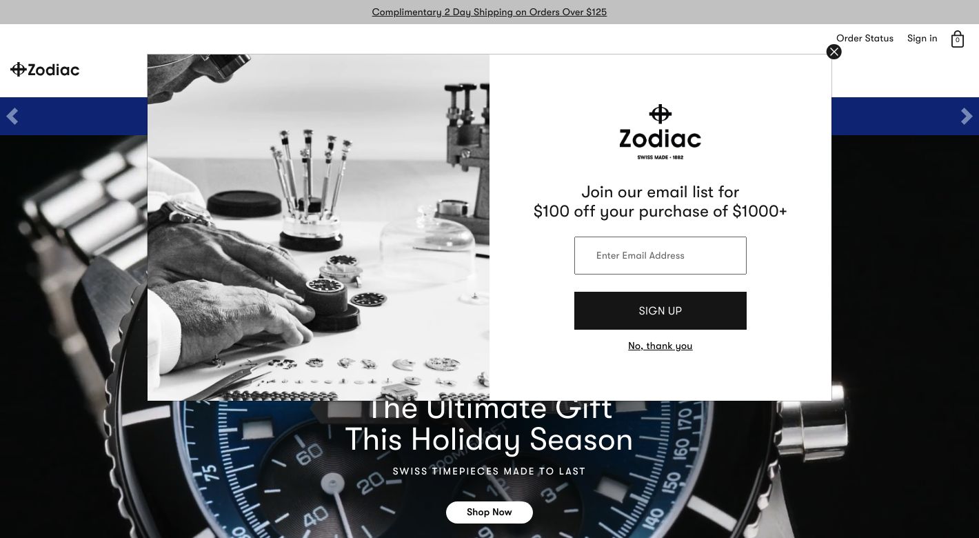Zodiac Watches Website